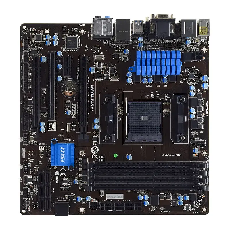 msi a88xm e45 v2 socket fm2 amd a88x original desktop pc motherboard ddr3 64g a8 7670k a10 7890k cpus vga hdmi usb3 0 pci e x16 free global shipping