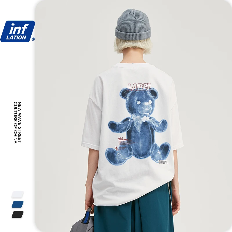 Мужская футболка с короткими рукавами INFLATION модная трендовая модель 1089S20 на лето