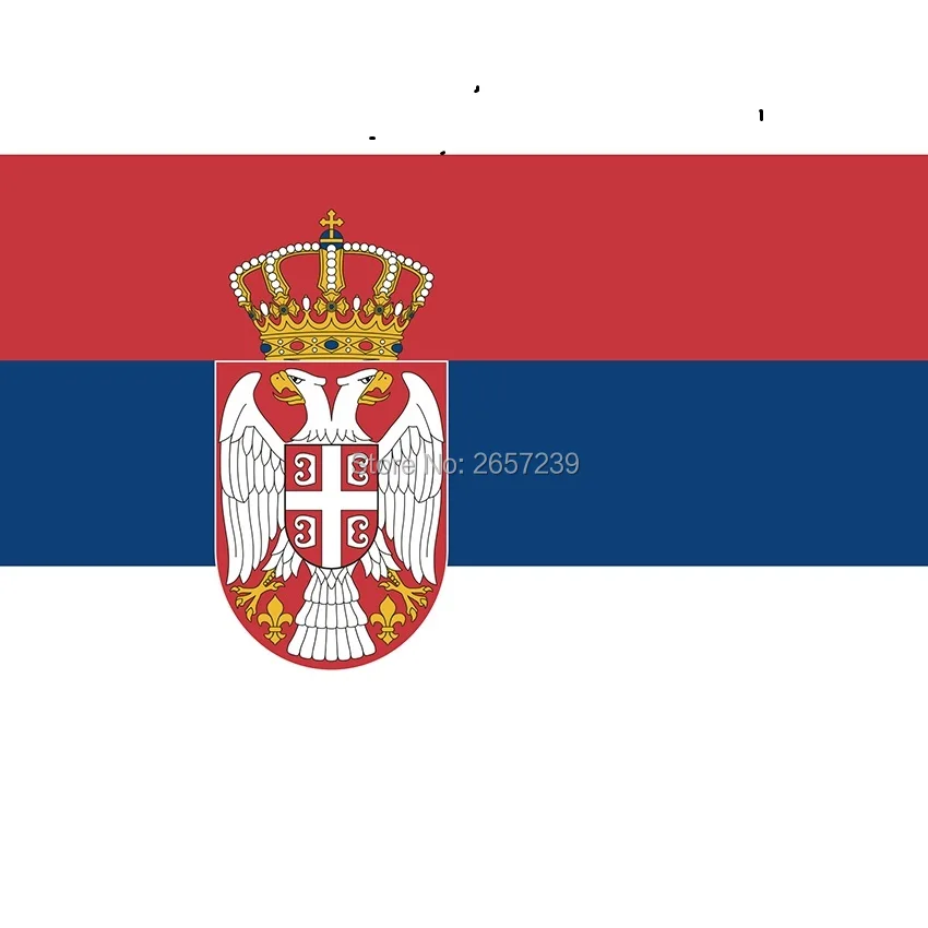 Национальный флаг в Сербию 3x5FT 100D 150X90CM 100% полиэстер баннер латунные люверсы под