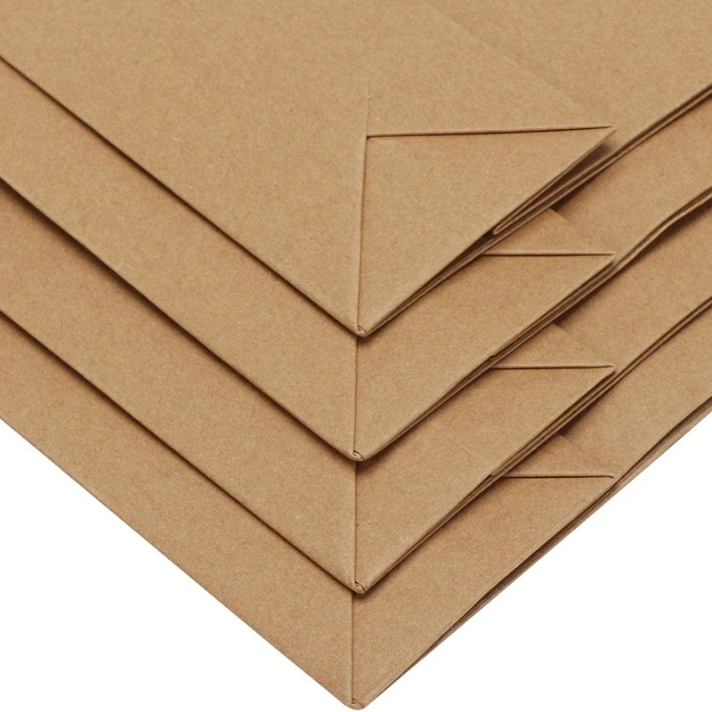 25 шт. Подарочный пакет из крафт бумаги коричневый подарочный с расширенной
