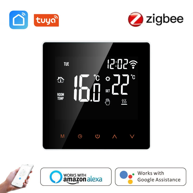 

ZigBee Smart Thermostat Temperature Controller Hub Required Water/Electric Floor Heating Water/Gas Boiler With Alexa Google Home