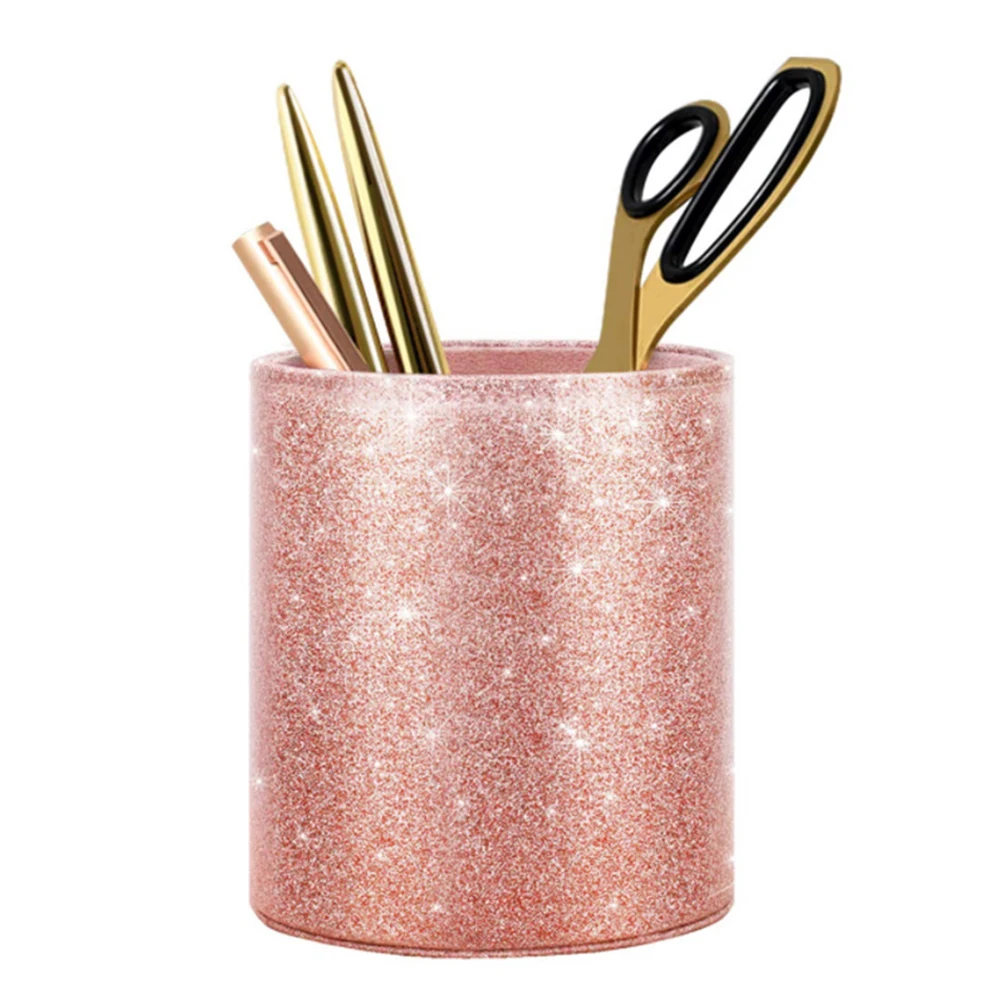 Из искусственной кожи Подставка для кистей макияжа Настольный карандаш ручка