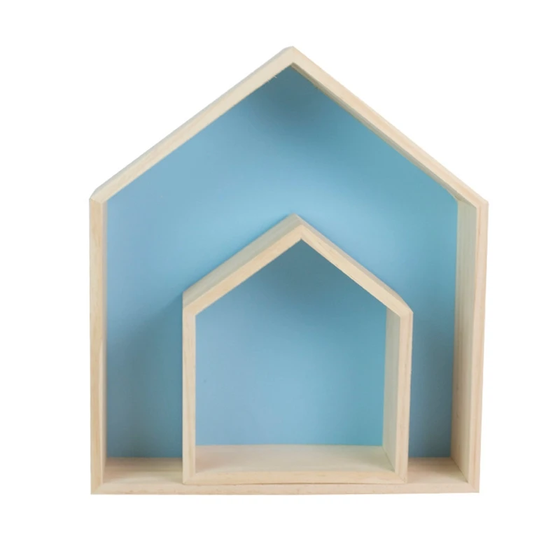 2 шт./компл. творческий хранения стеллажи для выставки товаров деревянный дом в