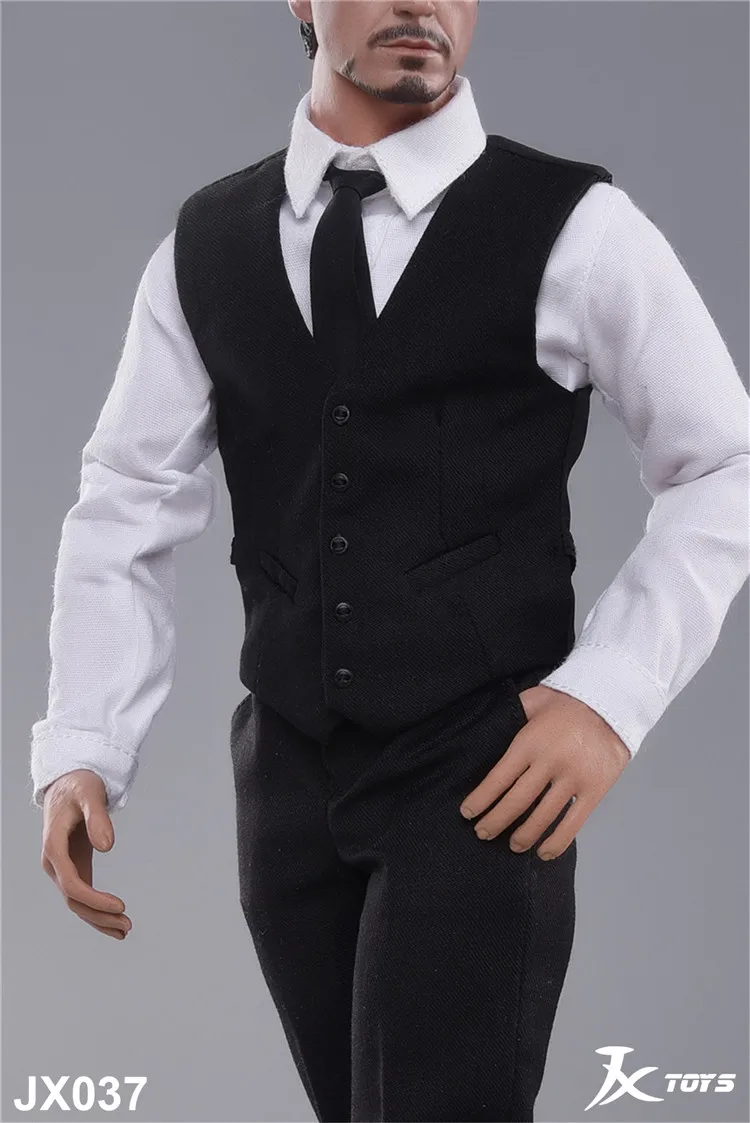 JXTOYS-037, 1/6, мужской аксессуар для фигуры, жилет, костюм Железного человека, голова Тони, комплект одежды для джентльмена, модель для 12 дюймов, фигурка
