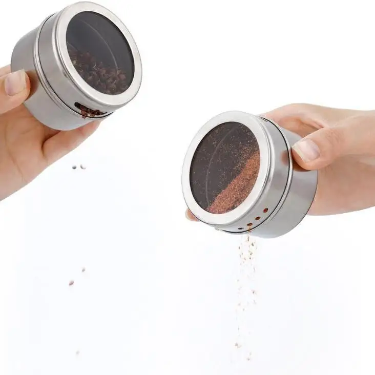 

Dhl Free Shipping 200pcs/lot Magical Magnetic Stainless Steel Seasoning Jar Sauce Pot Seasoning Bottle Wholesale