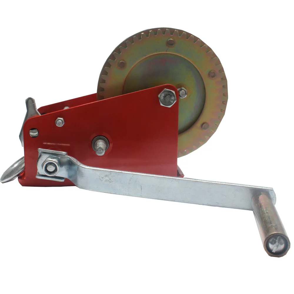 

New 3000 pound hand winch manual winch spray-moulded red coloured galvanized Nylon rope winch