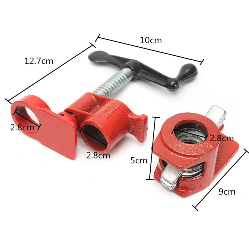 

3/4 inch Heavy Duty Pipe Clamp Woodworking Wood Gluing Pipe Clamp 3/4 inch Pipe Clamp Fixture Carpenter Woodworking Tools