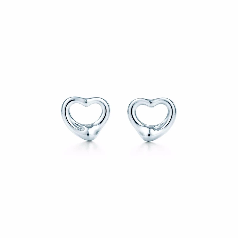 

S925 Sterling Silver Hollow Heart Earrings High Quality 1:1 With Logo Women Holiday Valentine's Day Gift Jewelry