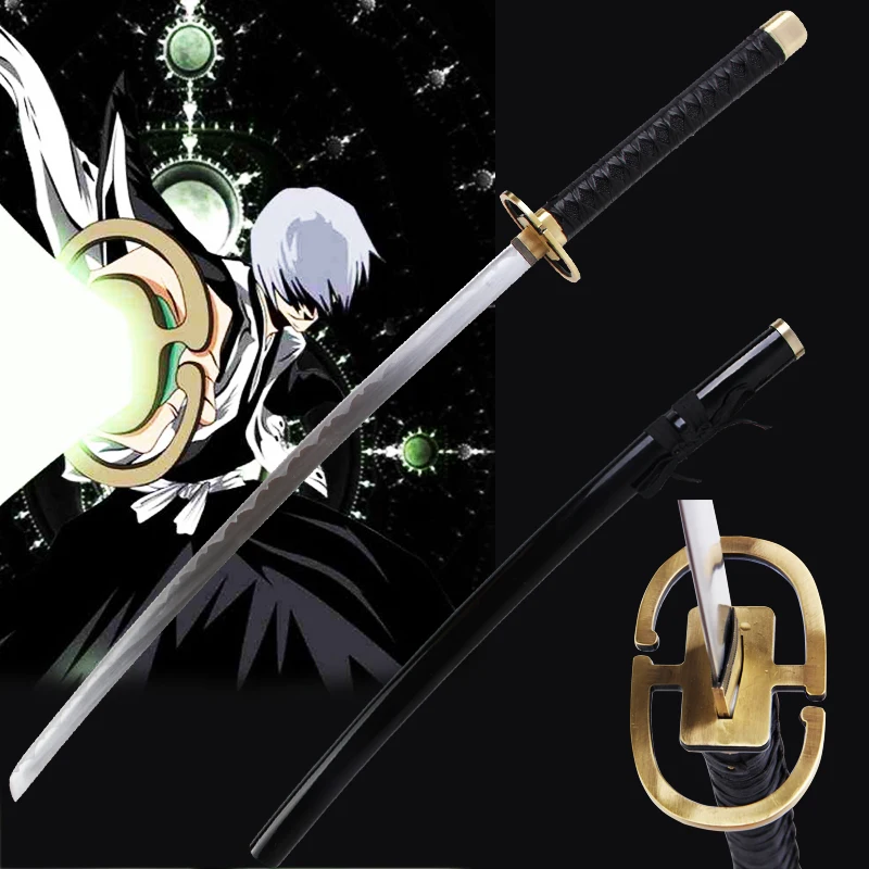 Japanese samurai Anime Bleach Sword Kamishiniyali Zanpakuto Comic Carbon Steel Black blade Katana Decorative Christmas Gift Prop