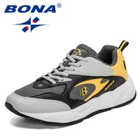 bona 2021 new designers thick bottom mens casual shoes trendy sneakers man trend lace up brand luxury leisure walking footwear