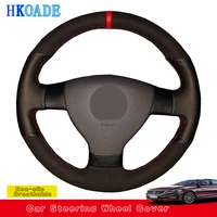 customize diy suede leather car steering wheel cover for volkswagen golf 5 mk5 vw passat b6 jetta 5 mk5 tiguan 2007 2008 2011