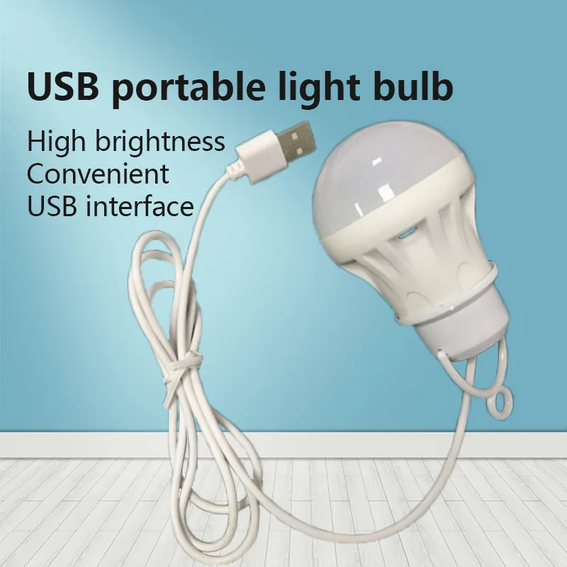 

Light -Bulb Indoor Led Lamp Usb Night Light Portable Light Bulb Home Spotlight Low Voltage Lamp for Bedroom 5V Usable Outdoor