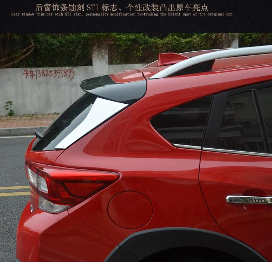 

For SUBARU XV Crosstrek 2018 2019 rear window trim tailplane trim XV refitted back-up box window trim