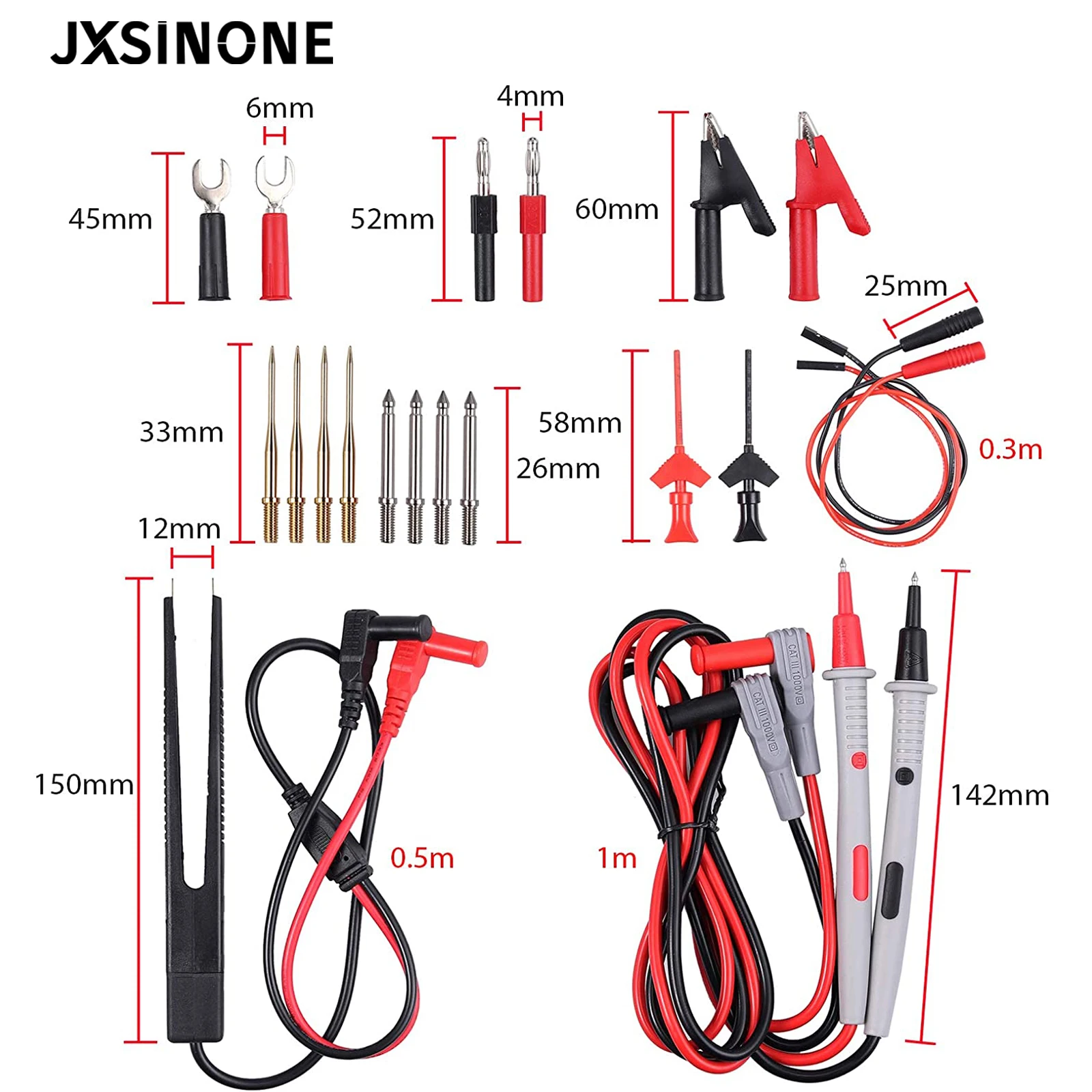 JXSINONE P1503 мультиметр зонд Сменный иглы тест комплекты проводов зонды для цифровой