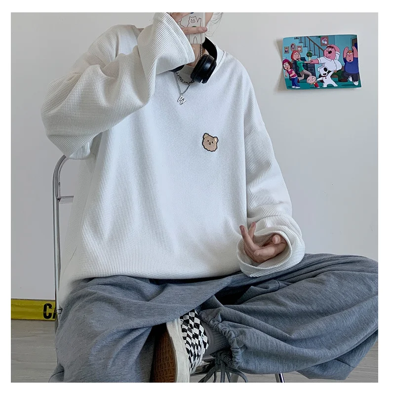 Толстовка Женская свободная футболка с рукавами Топ студенческое пальто 2-88081 |