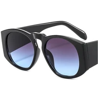 fashion sunglasses single beam sun glasses unisex personaluty oversize frame eyeglasses anti uv spectacles wide temples adumbral