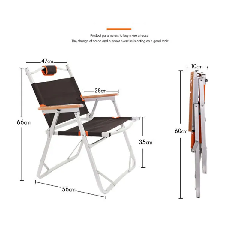 Складной стул в форме Луны Сверхлегкий складной из ткани Оксфорд для пляжа
