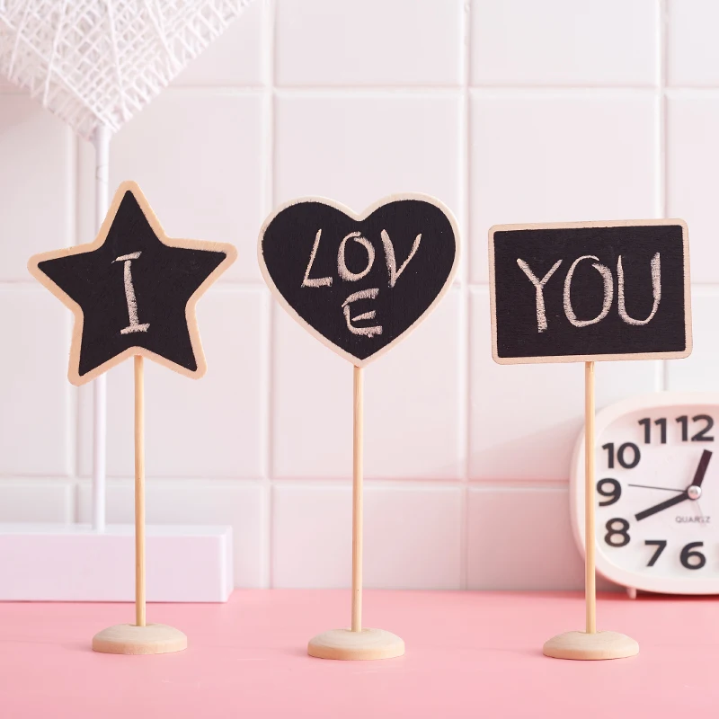 10 шт./компл. деревянная квадратная доска в форме сердца для свадебного торжества