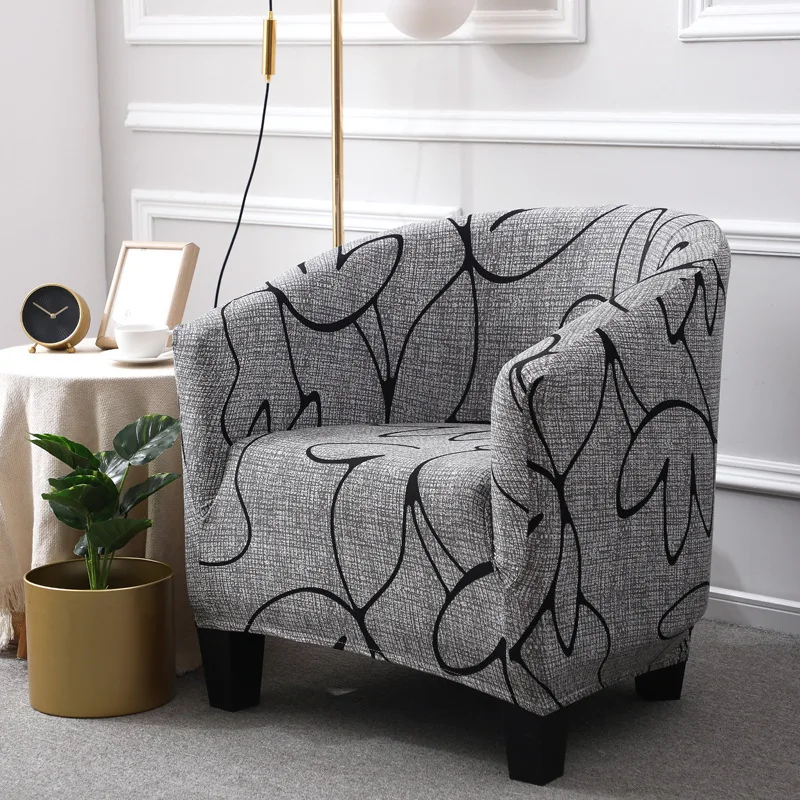 bar chair decoration club chair cover armchair slipcover geometric printed small sofa covers protect for pets free global shipping