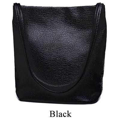 

Women Leather Handbags Black Bucket Shoulder Bags Ladies Crossbody Bags Large Capacity Ladies Shopping Bag Bolsa