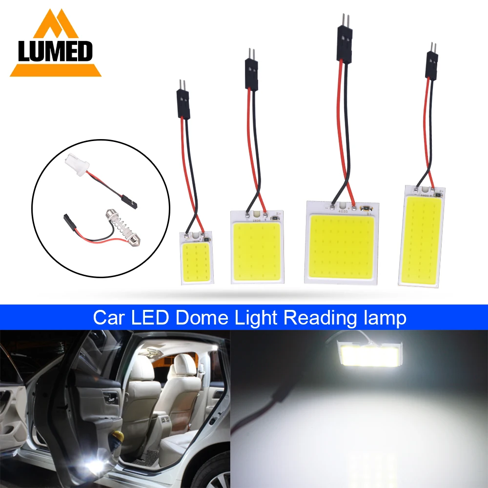 Автомобильные светодиодные лампы T10 Festoon COB W5W C5W T4W светодиодсветодиодный панели