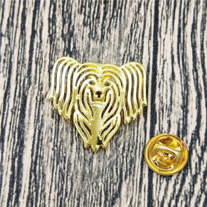 LPHZQH модные китайские хохлатые собачьи Броши золотого цвета нагрудный знак брошь