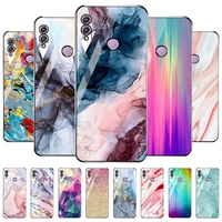 for huawei nova 5t case tempered glass cover for honor 8x play 8a 3 note 10 x10 max view 20 luxury marble cases on honor8x 8s