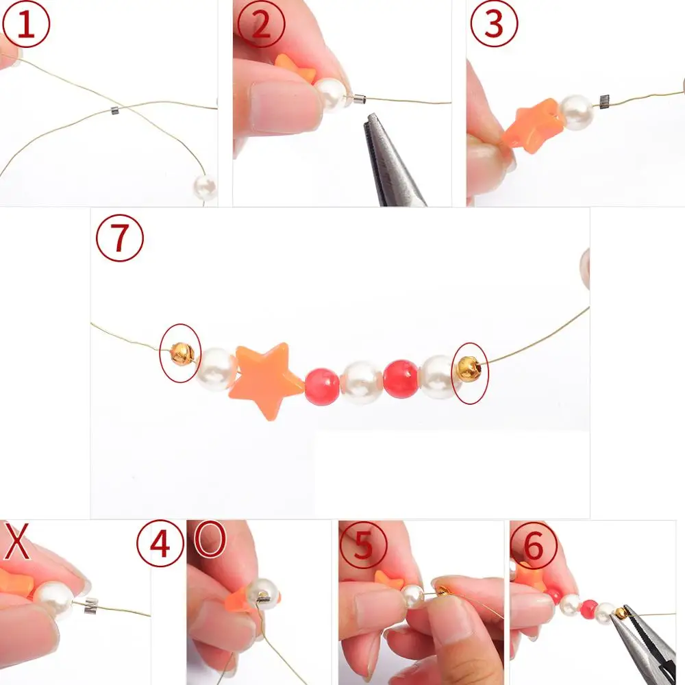 Концевые бусины Обжимные бусины-разделители для браслета бижутерии аксессуары