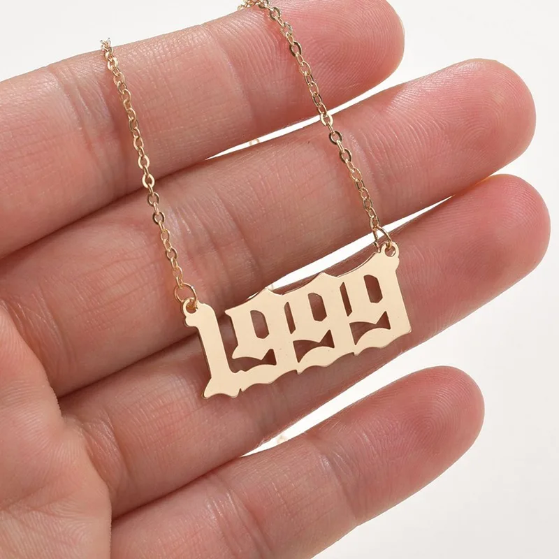 Персонализированные ожерелья с цифрами для женщин 1989 2000 подарок на день рождения