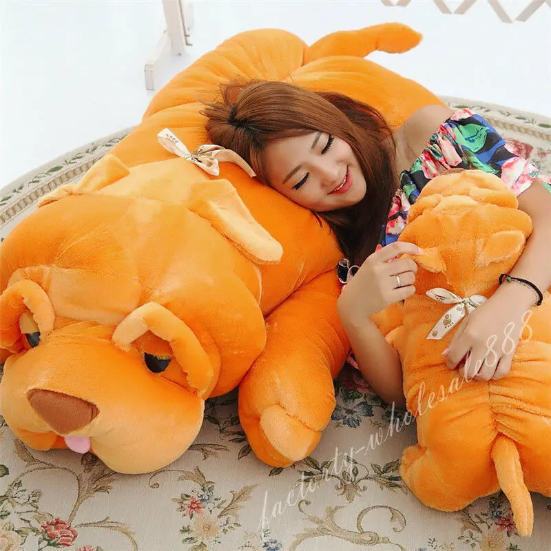 Популярная большая кукла для щенка Шарпей плюшевая мягкая подушка животных и