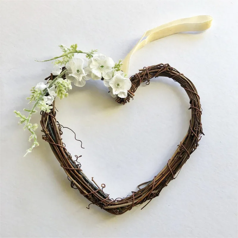 Chicinlife 1 шт. в форме сердца из ротанга венок гирлянда DIY ремесла Свадьба День