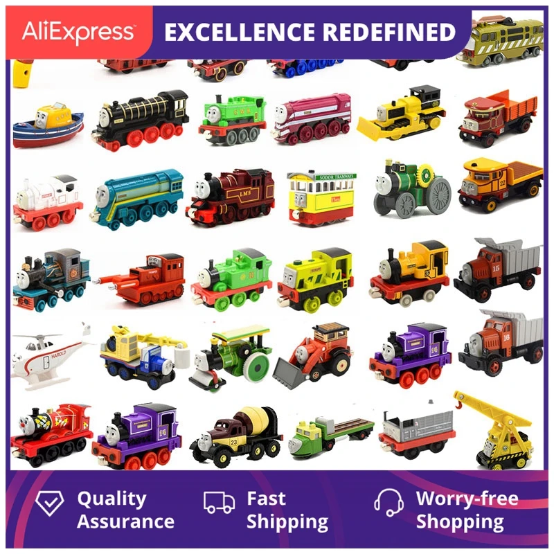 

Оригинальная Базовая Магнитная игрушка для поезда Thomas And Friends, номеки, Хэнк, Алфи, Патрик, пальпер, Кевин, металлическая 1:43, модель поезда, под...