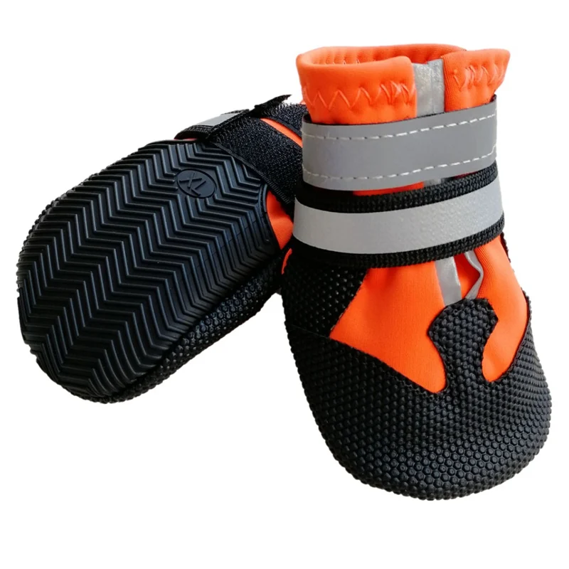 

Pet Dog Winter Safe Reflective Waterproof Snowing Day Anti-slip Shoes Puppy Wear-resistant Protective Boots For Dogs Accessories