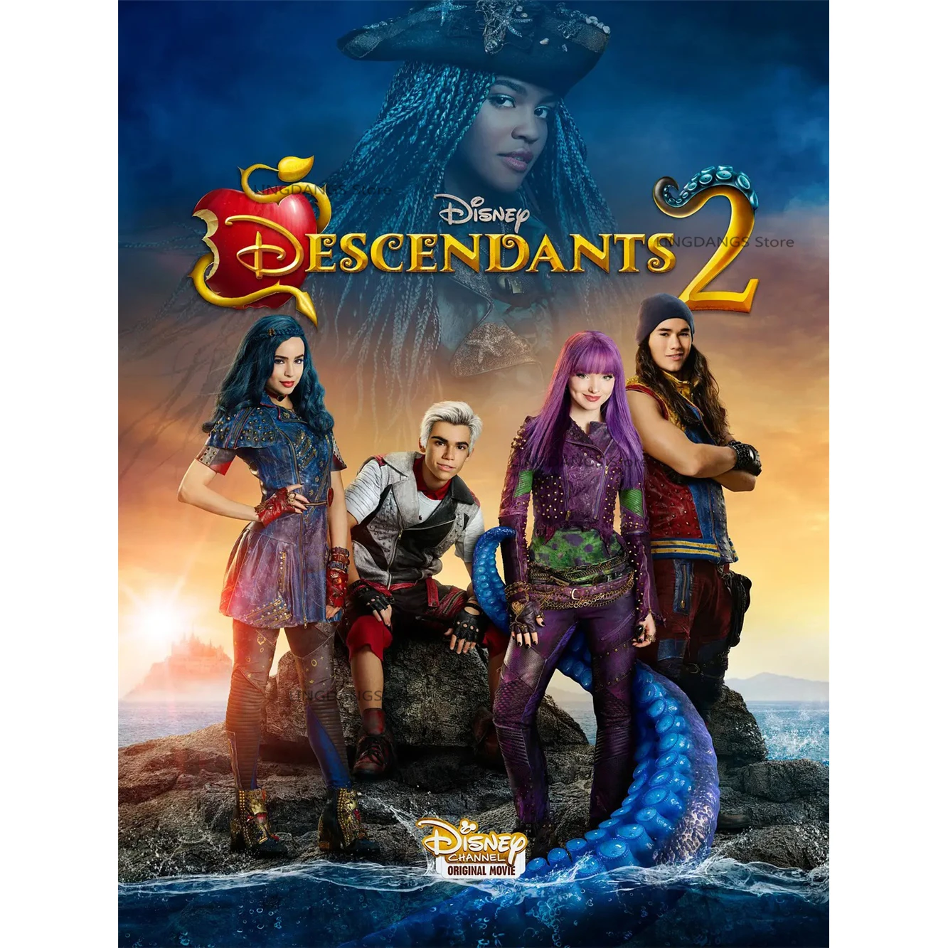 

5d Diy Diamond Painting Disney Descendants 2 Movie Poster Diamond Mosaic Embroidery Cross Stitch Full Drill Kits Home Decor Gift