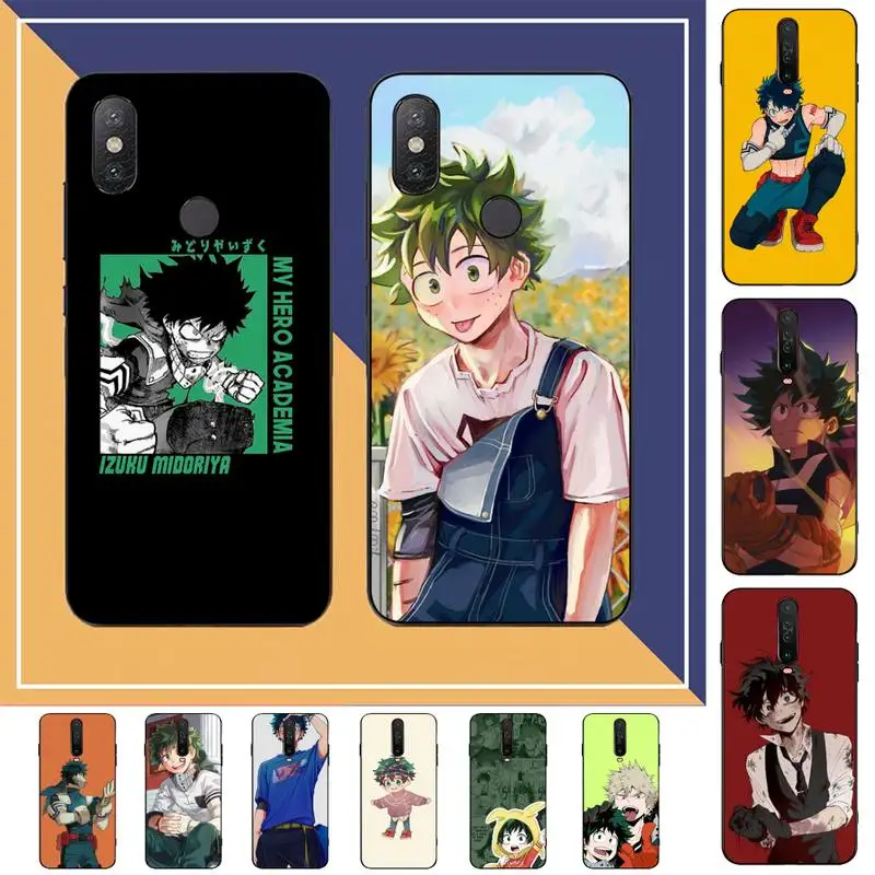 

TOPLBPCS Deku Izuku Midoriya My Hero Academi Phone Case for Redmi Note 8 7 9 4 6 pro max T X 5A 3 10 lite pro
