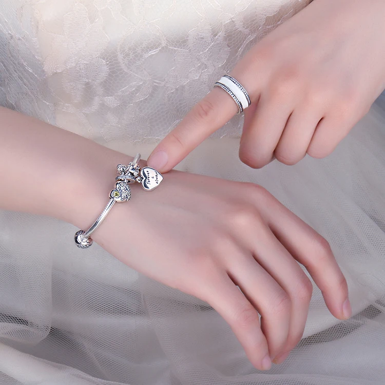 JewelryPalace 925 пробы серебро шампанское кубического циркония Звезда Луна подвеска в виде волн бусинами Fit Браслеты для Для женщин как красивые подарки