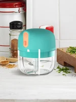 electric mini garlic chopper wireless usb charging portable mini garlic choppers meat mincer grinder for vegetables fruits