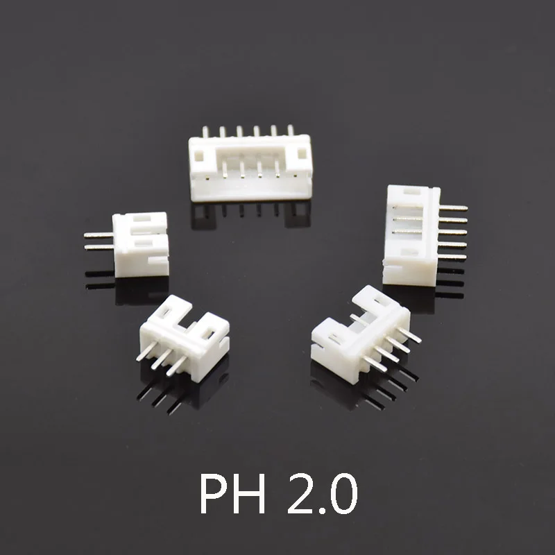 50 шт./лот PH2.0 контактный разъем 2P 3P 4P 5P 6 контактов 2 мм шаг для PCB jst прямые