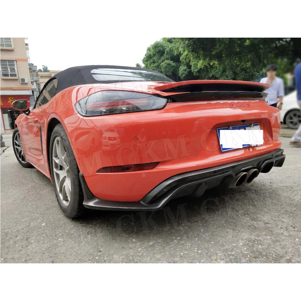 Автомобильный диффузор губа на задний бампер спойлер подходит для Porsche 718 Cayman Boxster