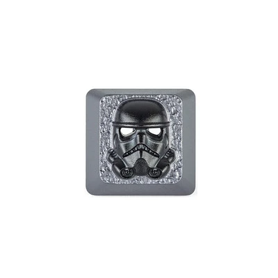 black 1 шт. Holyoops алюминиевый сплав металлический ключ с подсветкой механическая клавиатура колпачка для звездных войн черный белый solider - Цвет: black