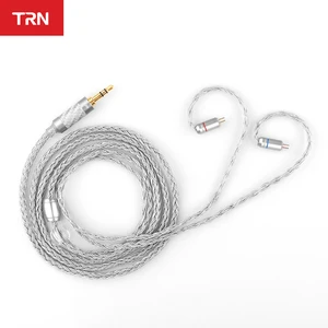 TRN T2 16 Core Silver Plated HIFI Upgrade Cable 3.5/2.5/4.4mm Plug MMCX/2Pin For TRN TFZ KZZSN/ZS10 CCAC10/C16 NiceHCK NX7/F3/M6