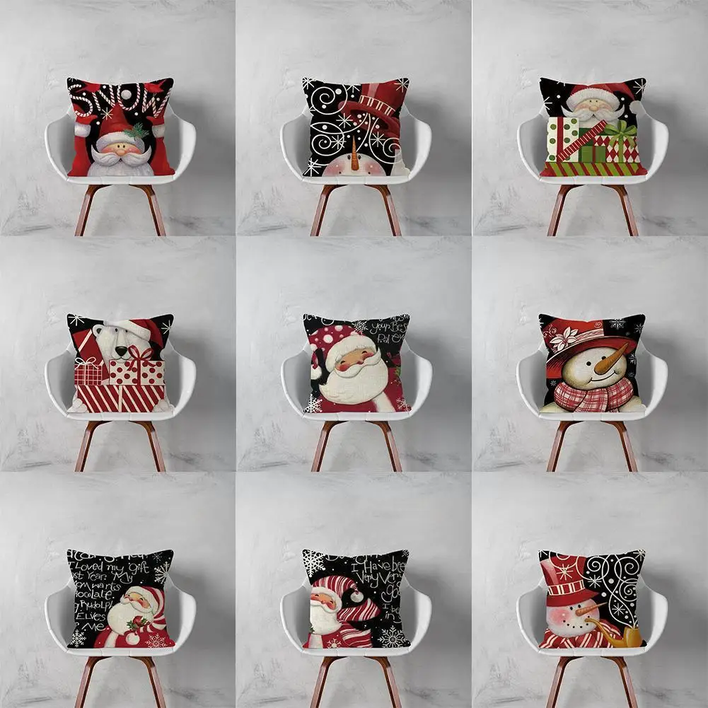 

Cartoon Christmas Style Cushion Cover Printed Throw Pillow 45cmx45cm Pillows Living Linen Room Decorative F4d7