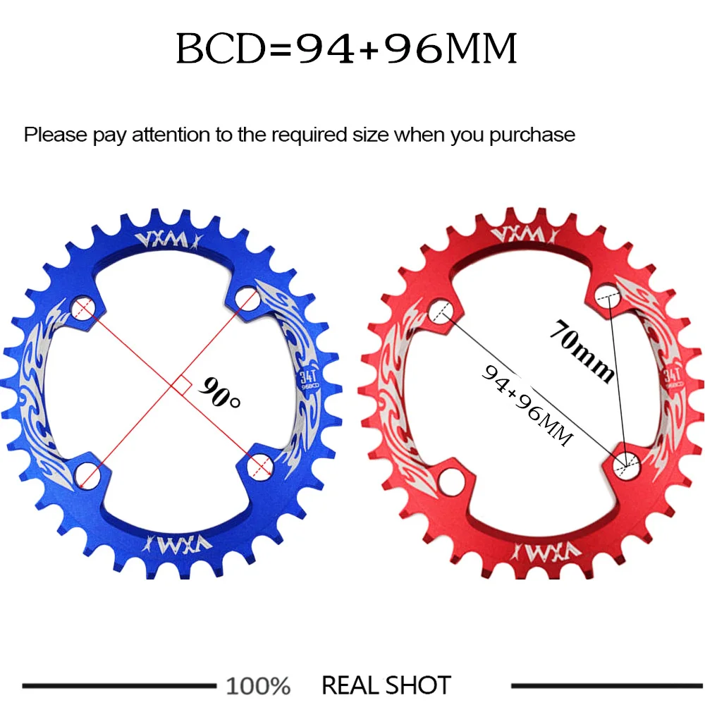 Звездочка велосипедная VXM 96BCD30T32T/34T/36T/38T|narrow wide chainring|narrow widebicycle crank |