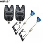 Сигнализатор для ловли карпа, сигнализатор поклевки для ловли карпа и светодиодная подсветка, синего цвета