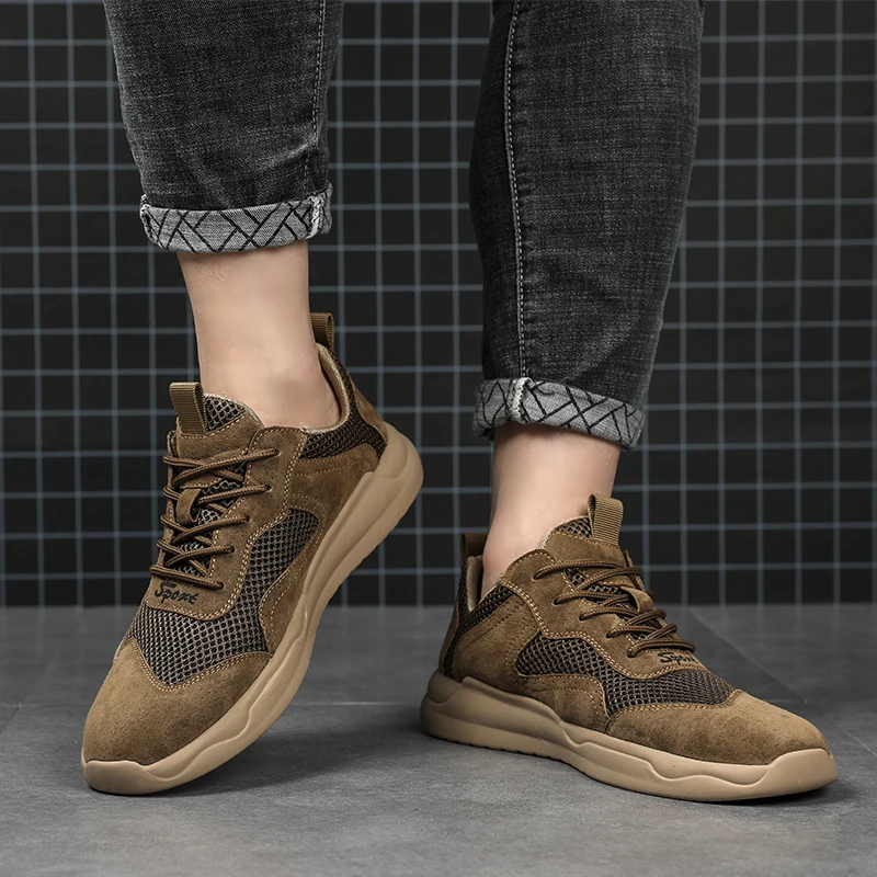 2020 Новая модная уличная дышащая мужская повседневная обувь из натуральной кожи