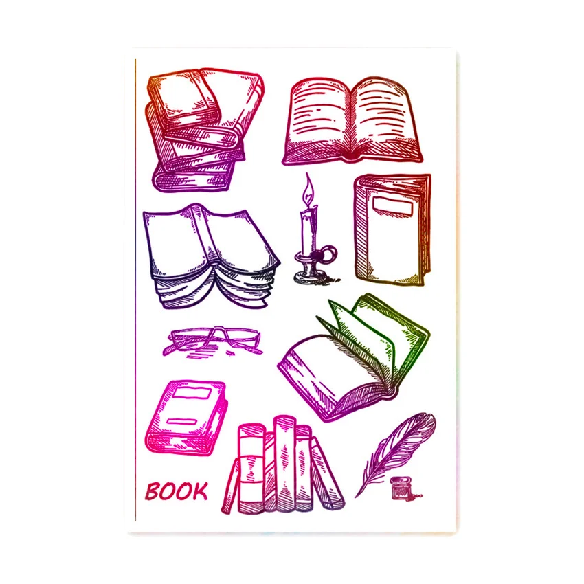 Прозрачные силиконовые штампы для книг размером 11 х16 см | Дом и сад