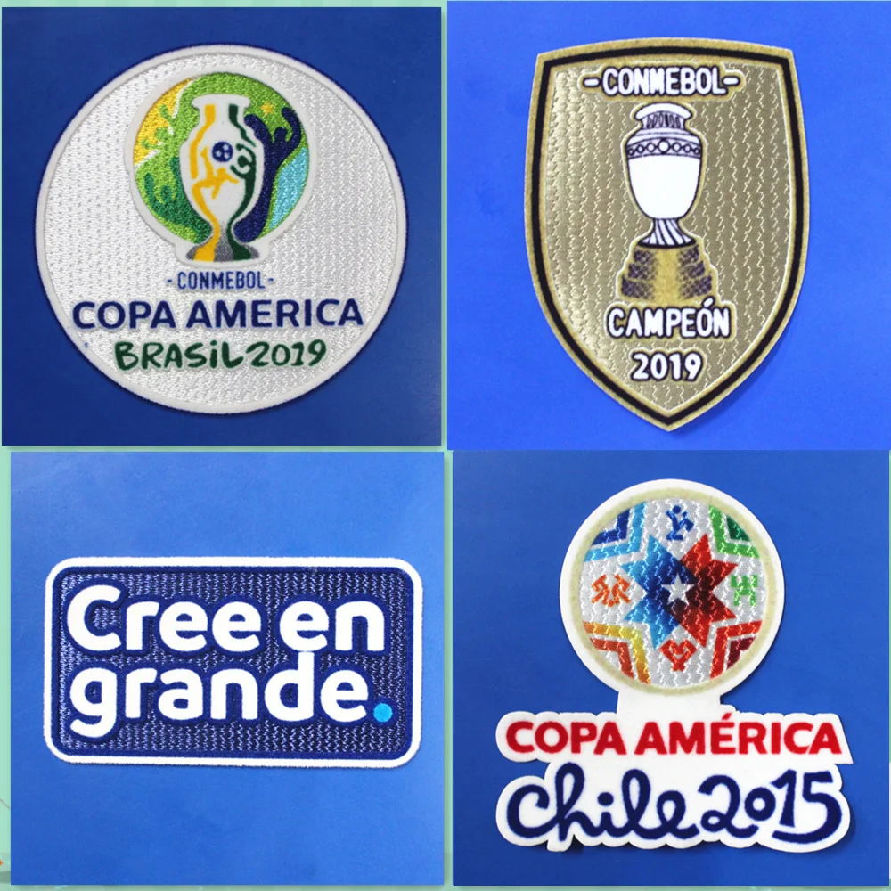 2019 футбольная нашивка Чили Copa America Campeon Футбольная Кубка Бразилии|Наклейки на