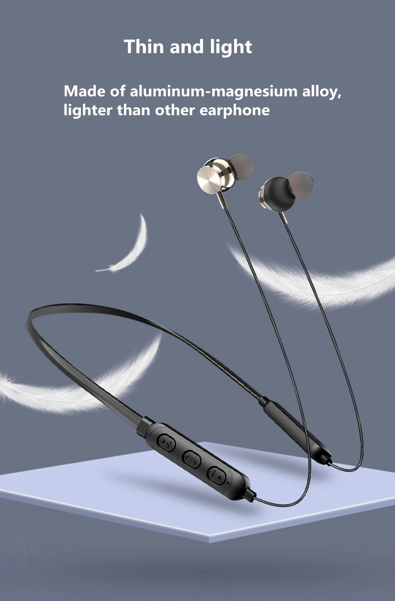 LDYZS, новинка, Bluetooth 5,0, наушники с креплением на шею, стерео, с подвеской на шею, магнитная, беспроводная, Спортивная, с длительным временем ожидания, съемная, TF карта, гарнитура
