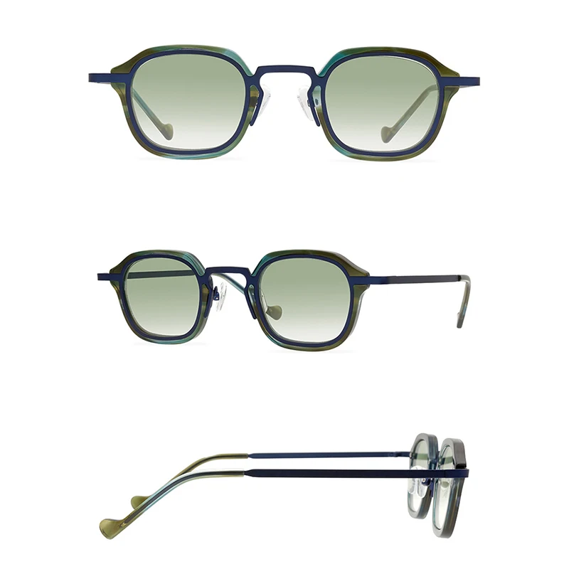 Belight Optical Vintage Retro Square Shape Fashion Design Women Men UV400 Protection Acetate Sunglasses with Case Oculos M7