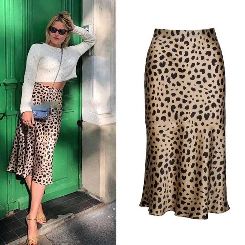 

European Style Mermaid Skirts Woman Fashion Leopard Skirts Woman